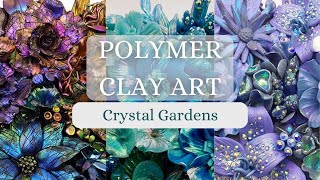 Art Compilation  Sculpting Crystal Gardens From Polymer Clay  Amethyst Labradorite Aqua Aura [upl. by Madelin]