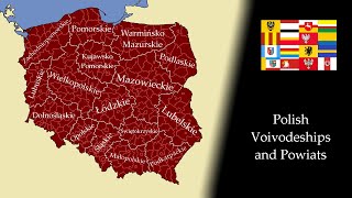 The History of Polish Voivodeships and Powiats Every Year 19182021 [upl. by Aleac108]