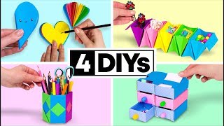 4 Bricolages À Réaliser En 5 Minutes  FABRIQUE TES PROPRES FOURNITURES SCOLAIRES [upl. by Kristoffer]