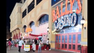 Atlantic City Boardwalk NJ🌛at night time🌖 travel trending gaming usa atlanticcity [upl. by Asilak]