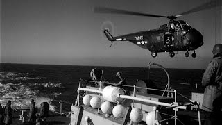 The Bedford Incident 1965 Sidney Poitier Whirlwind helicopter Type 15 frigate HMS Wakeful F159 [upl. by Tuck]