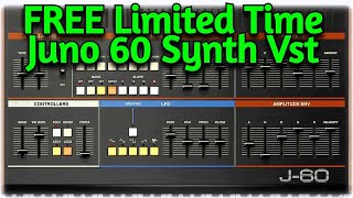 Limited Time FREE Roland Juno 60 Synth VST Emulation by IK Multimedia  Syntronik  Install amp Demo [upl. by Rosemarie680]