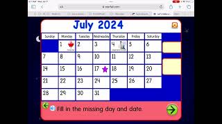 Starfall Calendar July 17 2024 [upl. by Niloc888]