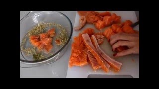 Receta de salmon marinadoRico y facil Малосольная сёмга [upl. by Trainor409]