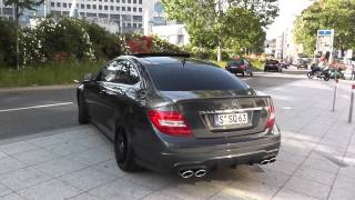 Mercedes C63 AMG Powerslidefull throttle [upl. by Yemar]