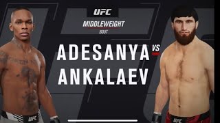 Israel Adesanya vs Magomed Ankalaev Ufc 4 [upl. by Enelia]