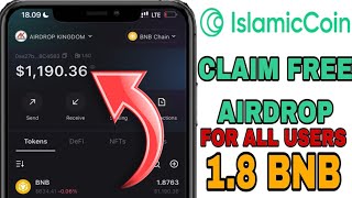 Claim Free Airdrop Islamic Coin  18 BNB on BitgetWallet [upl. by Nolra717]