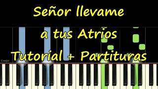 SEÑOR LLEVAME A TUS ATRIOS  Piano Tutorial Cover Facil  Partitura PDF Sheet Music Easy Midi [upl. by Emery345]