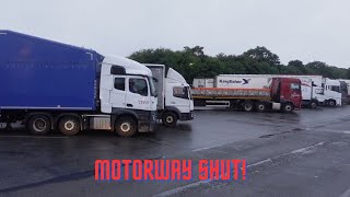 Motorway Shut  HGV Container Truck Driver UK [upl. by Buiron]