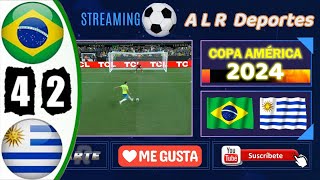 ⚽Brasil 0 Vs Uruguay 0  Resumen  Penales copaamerica2024 [upl. by Angele]