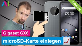 Gigaset GX6  microSDKarte einlegen  Speicher erweitern • 💾 • 📲 • 📈 • Anleitung  Tutorial [upl. by Cassilda]