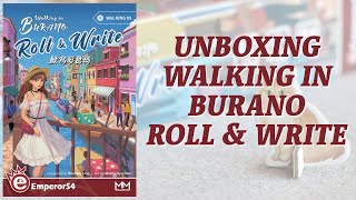 Unboxing Walking in Burano Roll and Write from loveboardgame6920 [upl. by Etteniuqna]