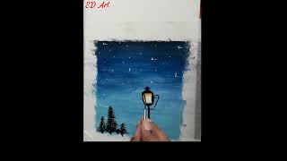 EDART acrylic sky tree lamp star night painting [upl. by Giguere265]