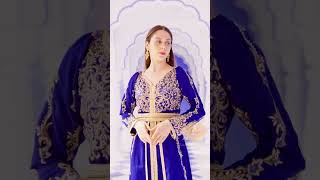 Wedding Caftan Dress in Blue caftan caftanmarocain takchita fyp [upl. by Idonna952]