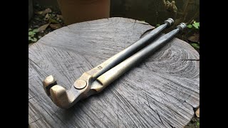 Forging an Offset Jaw Tong bent knee style [upl. by Alilad]