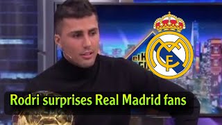 Rodri surprises Real Madrid fans by signing for the Bernabéu 🔥 [upl. by Melan624]