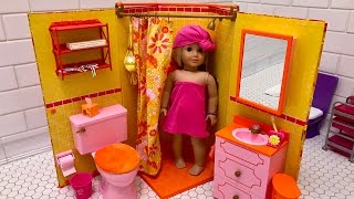 American Girl Doll Julies Bathroom Unboxing  NEW [upl. by Ynner]