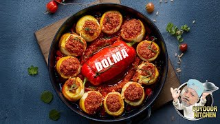 Köstliches Dolma Rezept Gefüllte Paprika mit Hackfleisch aus der Balkanküche [upl. by Rafiq]