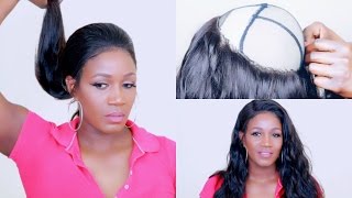 How To Make A Wig  With A 360 Lace Frontal  Wiggins Hair Aliexpress [upl. by Wenoa]