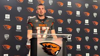 Oregon State Beavers Football Ben Gulbranson on loss to San Jose State [upl. by Lasala234]