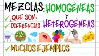 ⚗️MEZCLAS HOMOGÉNEAS Y HETEROGÉNEAS🚰 Fácil y Rápido  QUÍMICA [upl. by Durwyn]