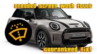 THE DREADED SCREEN WASH FAULT  Mini Cooper screen wash fault fix  screen wash bottle replacement [upl. by Rokach]