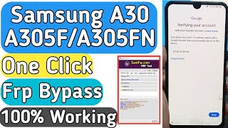 Samsung A30 A305FFN Frp Bypass Android 13 One Click 2023Samsung A30 Google Account Bypass [upl. by Kowatch]