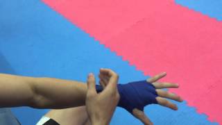 Fighters hand wrap tutorial  The Fight Centre [upl. by Tate]