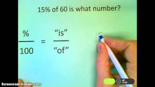 Solving Percent Problems ISOF [upl. by Thacher]