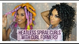 How To Heatless Curls w Curl Formers on Natural Hair [upl. by Annavoeg]