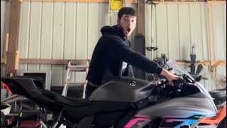 Making my 2024 Yamaha R7 stock exhaust LOUDER in 10 Minutes Completely FREE [upl. by Hgalehs753]