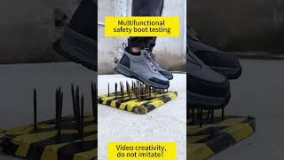 Multifunctional safety boot testing 3108F workshoes supersafetyshoes safetyshoes [upl. by Atnahs]