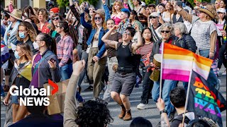 Pride 2023 People across the globe celebrate LGBTQ2 community [upl. by Pell]