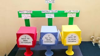 Tense Working Model  English Tenses Working model  how to make Tenses 3d project for school [upl. by Marilee]