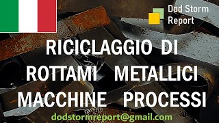 Riciclaggio di Rottami Metallici Taglio Tranciatura Sminuzzamento Compattazione e Bricchettatura [upl. by Trygve]