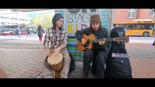 Busking in Altona Hamburg  Elliot Benjamin amp Alejo Hlopec [upl. by Afnin]