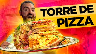 TORRE de PIZZA  10000 KCAL [upl. by Dnalon346]