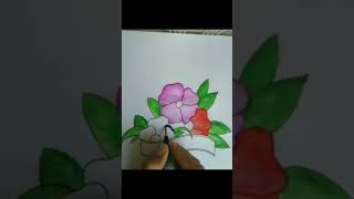 Water colour Painting for beginners youtube youtubeshorts watercolor art flowers beginners [upl. by Oinoitna753]