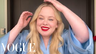 Bridgertons Nicola Coughlan on Face Sculpting and a Glossy Red Lip  Beauty Secrets  Vogue [upl. by Asiilanna917]