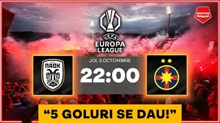 FCSB da piept cu ATMOSFERA INCENDIARA la Salonic “PAOK NU POATE PIERDE 3 MECIURI LA RAND” [upl. by Yrrak]