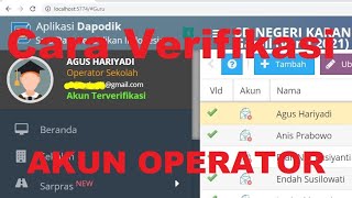 Cara Verifikasi Akun Operator Dapodik [upl. by Devora]