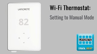 STRATAHEAT WiFi Thermostat  Setting it Up in Manual Mode [upl. by Philine30]