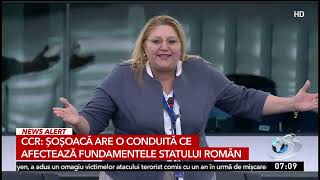 Şoşoacă sa plâns în PE de motivarea judecatorilor CCR Microfonul ia fost tăiat pentru încălcare [upl. by Dougald]