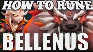 Summoners war  How to rune Bellenus Fire Druid amp where can we use [upl. by Itch639]