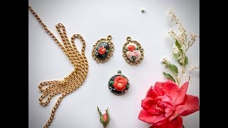 DIY MINI EMBROIDERY NECKLACE  COLLAR BORDADO EN MINIATURA [upl. by Ardnaiek]