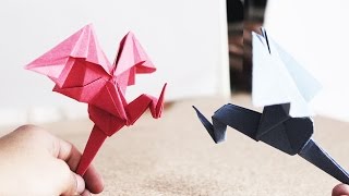 Dragon sencillo de papel  origami Facil [upl. by Arimaj]