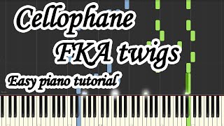 Cellophane FKA Twigs Very easy and simple piano tutorial easypiano pianotutorial piano [upl. by Marras]