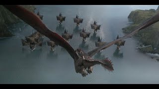 Daenerys DESTROYS Iron Fleet and Golden Company DRACARYS [upl. by Eaneg22]