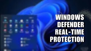 How to Turn Off Windows Defender RealTime Protection  Windows 11 [upl. by Phoebe71]