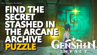 Find the secret stashed in the Arcane Archive Genshin Impact [upl. by Markman]